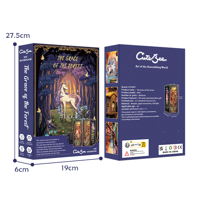 AB DIY Cutebee Booknook, The Grace of Forest, 19x6x27,5cm - Afbeelding 5