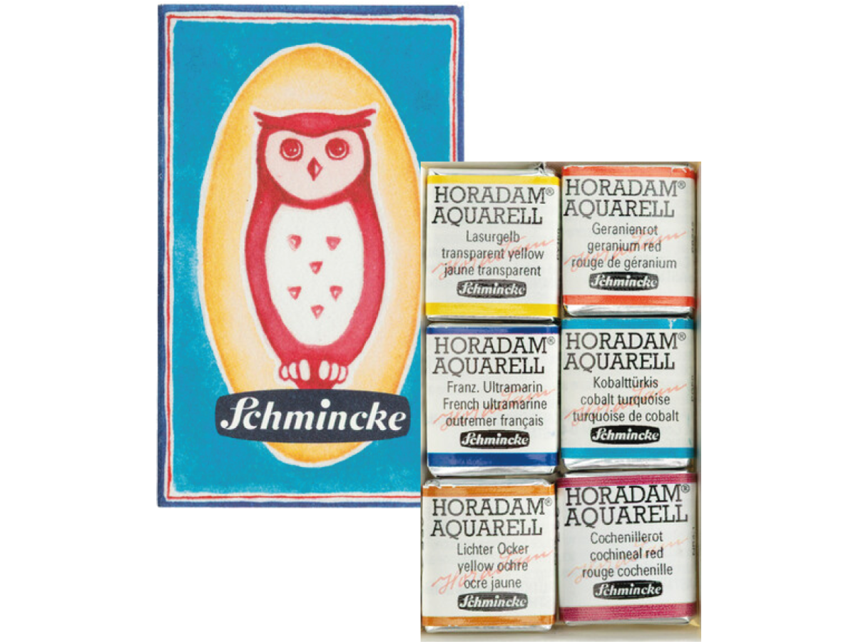 Schmincke Horadam Aquarelverf 6x Halve Napjes Matchbox