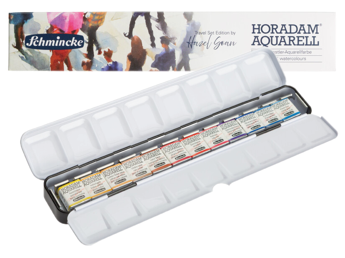 Schmincke Horadam Aquarelverf 12x Halve Napjes Travel Set Hazel Soan