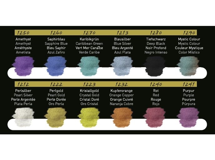 Finetec Aquarelverf 12 Parelmoer Kleuren - Afbeelding 5