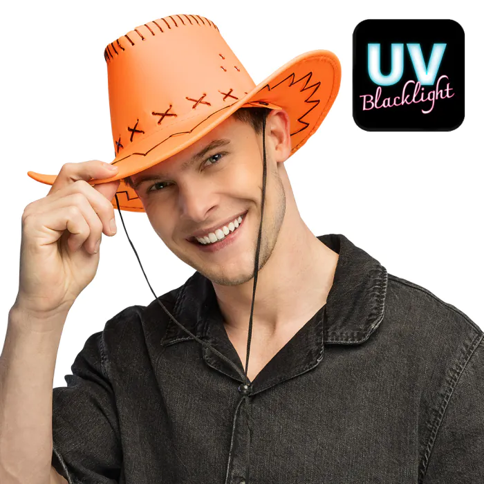 Hoed cowboy Savanne neonoranje