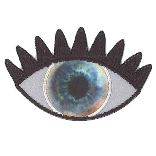 Applicatie Oog zilver glitter (krt)