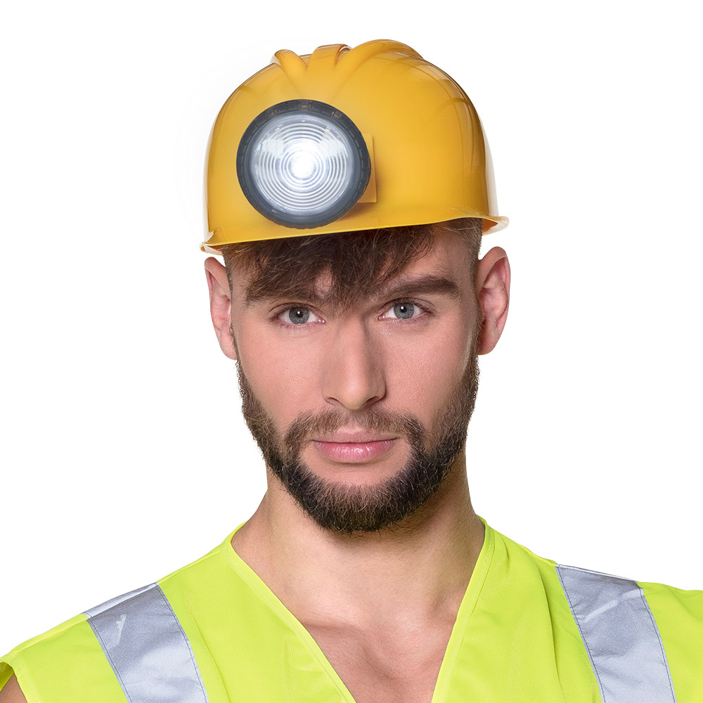 Helm Bouwvakker met licht (verstelbaar) - Afbeelding 2