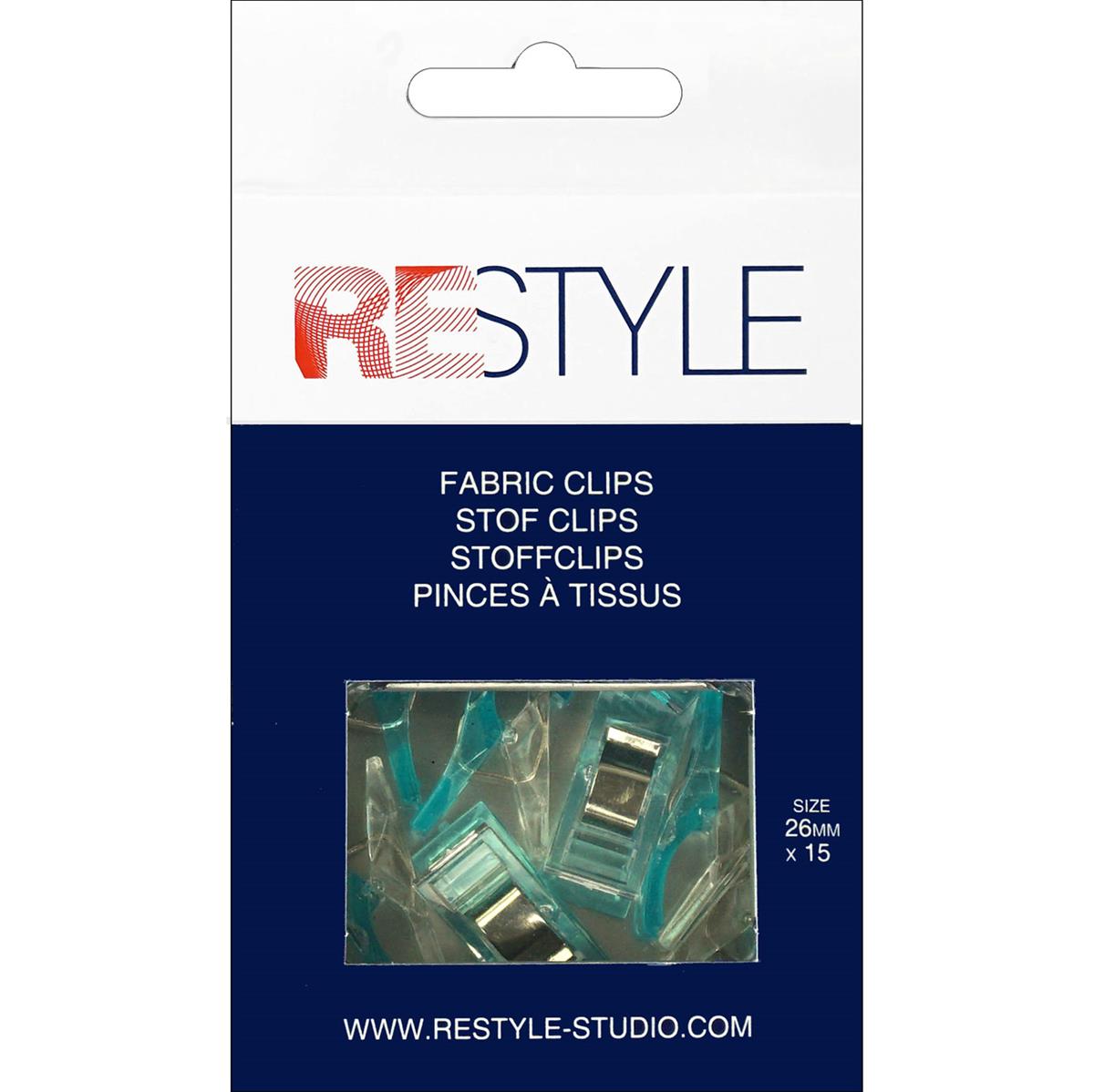 ReStyle Stof clips 26 mm, 15 stuks  in handige opbergbox