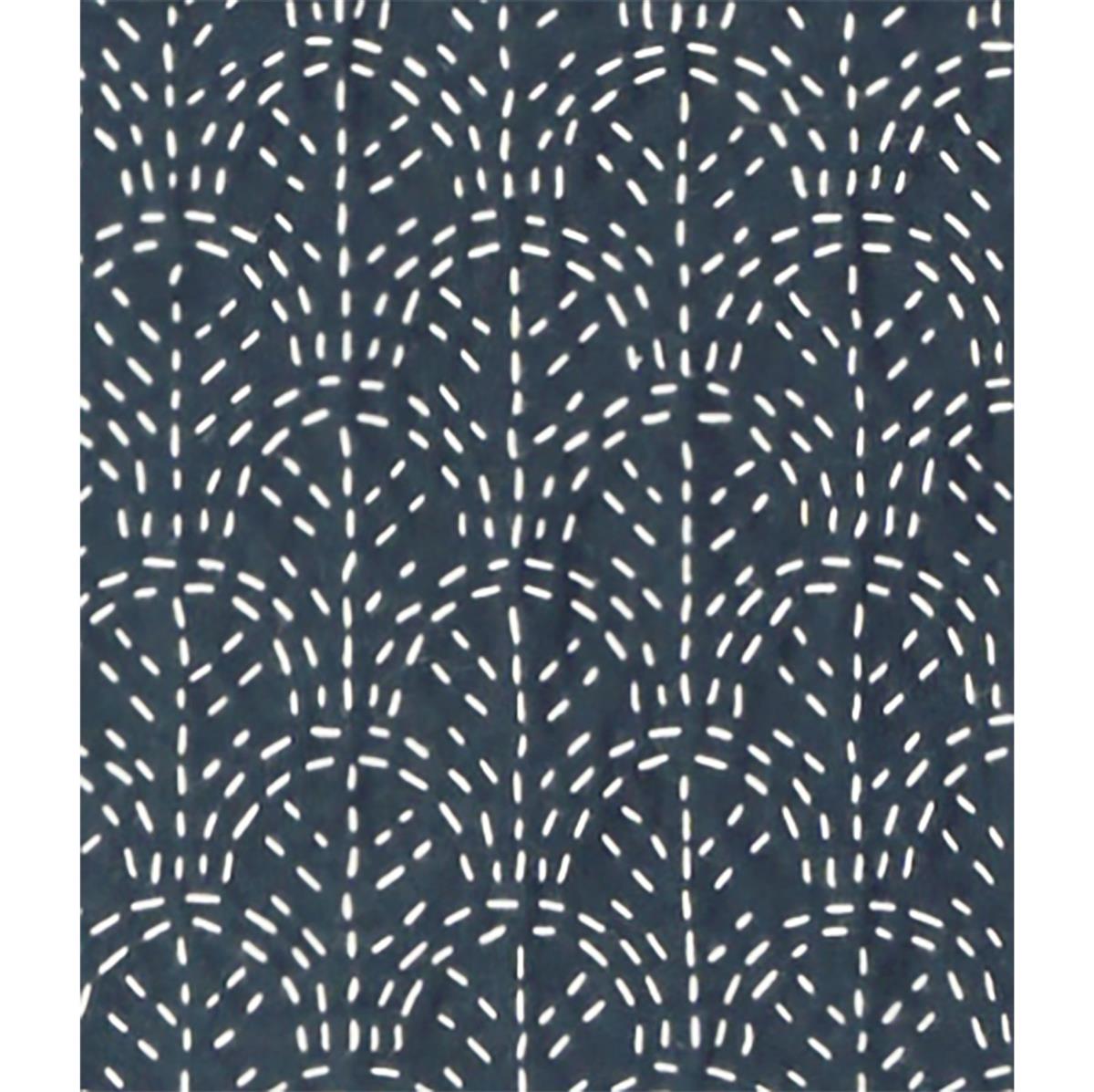 ReStyle Sashiko sjabloon seigaiha (golven) patroon maat 10 x 10 cm - Afbeelding 2
