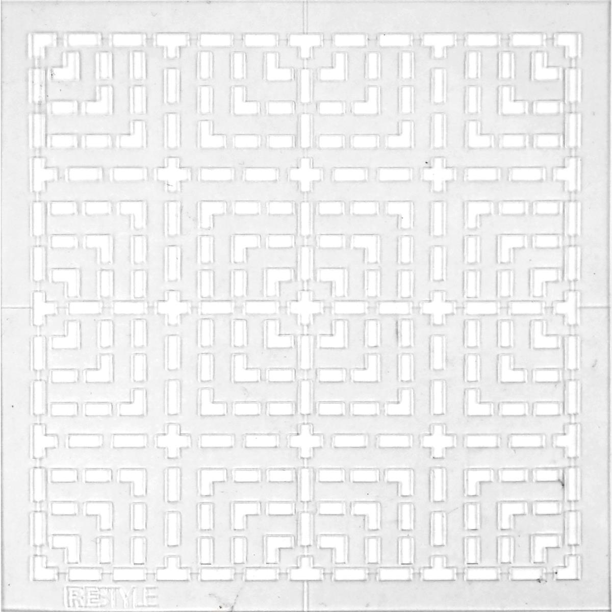 ReStyle Sashiko sjabloon vierkanten patroon maat 10 x 10 cm - Afbeelding 2