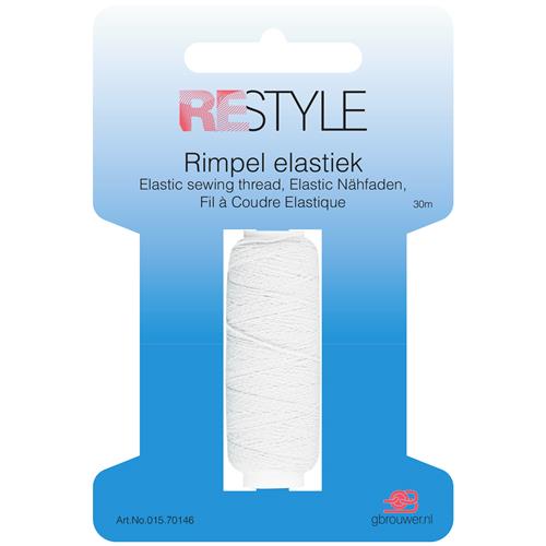 Restyle Rimpel Elastiek wit (krt)