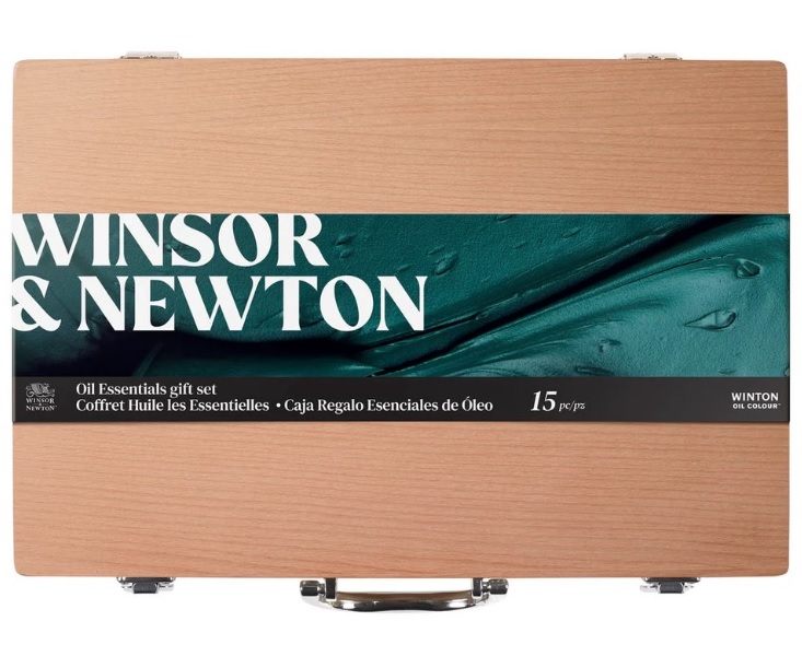 Winsor & Newton Winton Olieverf Set 16-delig In Houten Kist - Afbeelding 1