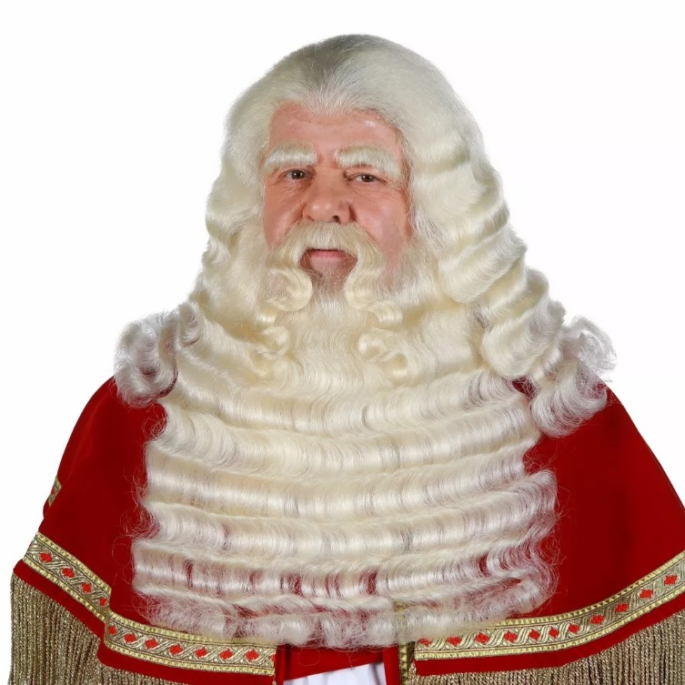 Sint Baardstel, Professioneel, Ecru Buffelhaar Luxe HW5