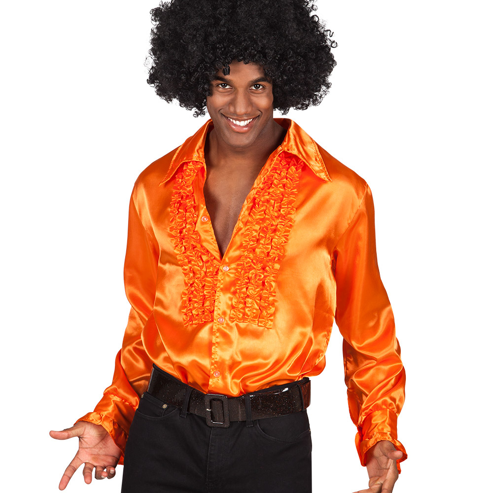 Ruche Disco Blouse Oranje 