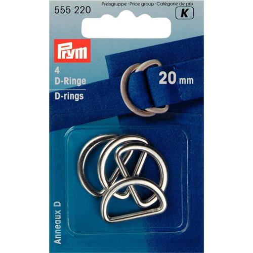 Prym D-Ringen 20mm Zilver (krt)