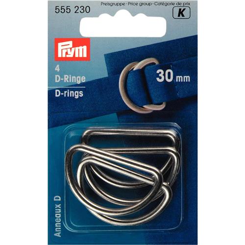 Prym D-Ringen 30mm Zilver (krt)