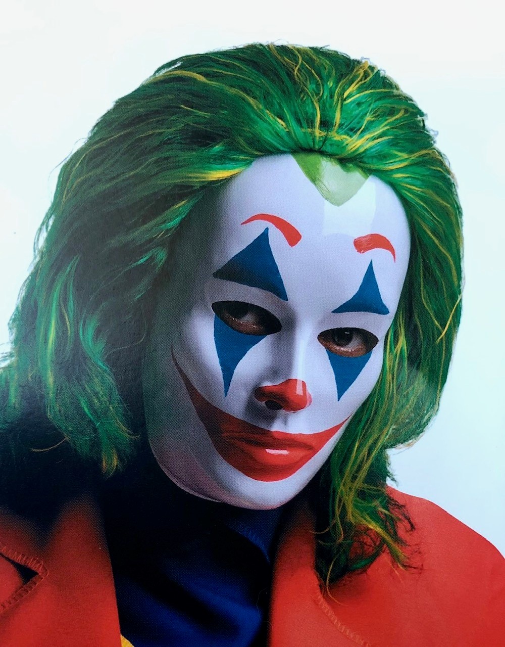 Joker Clown Masker Plastic (zonder haar) - Afbeelding 1