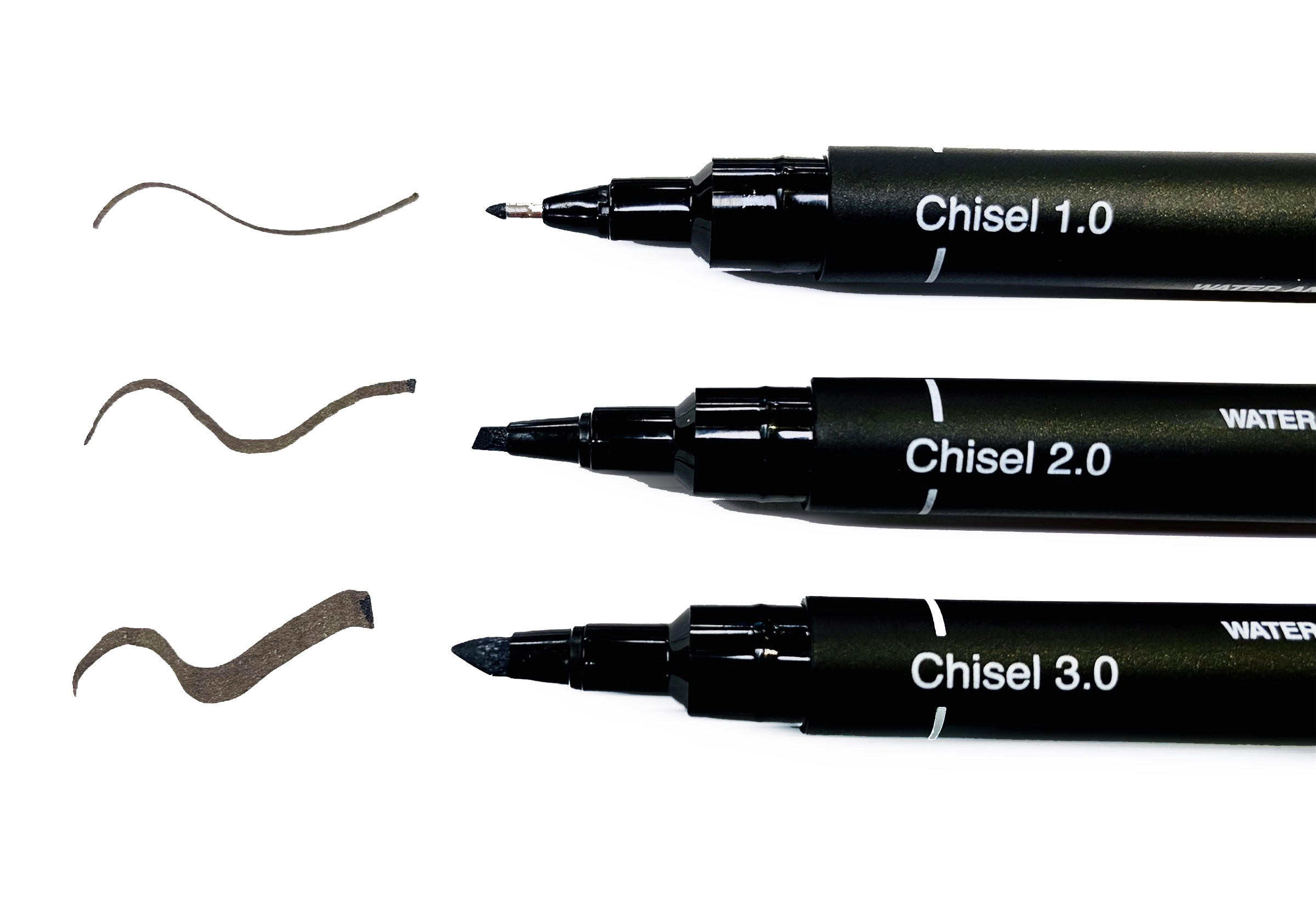 Uni Pin Fineliners Beitelpunt - keuze uit 3 maten - Afbeelding 2