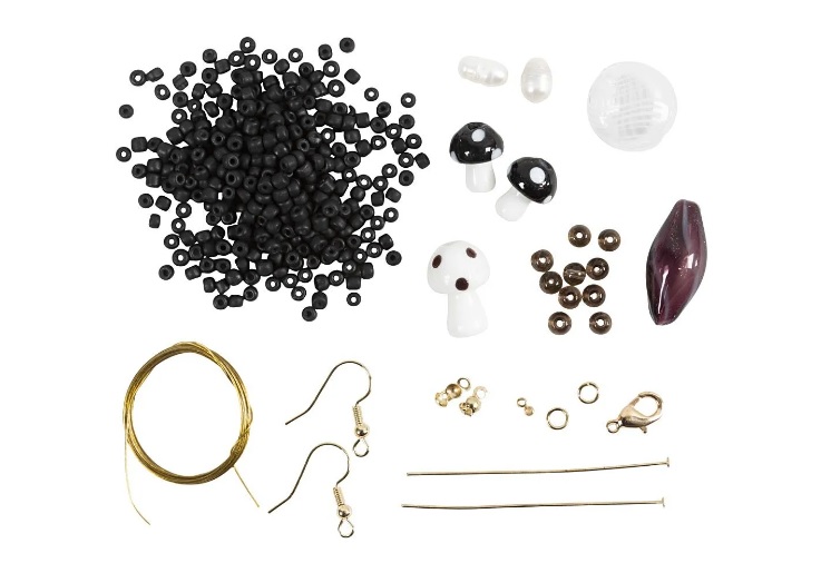 Mini Hobbyset Sieraden, Stoere halsketting, zwarte harmonie, 1 doos - Afbeelding 2