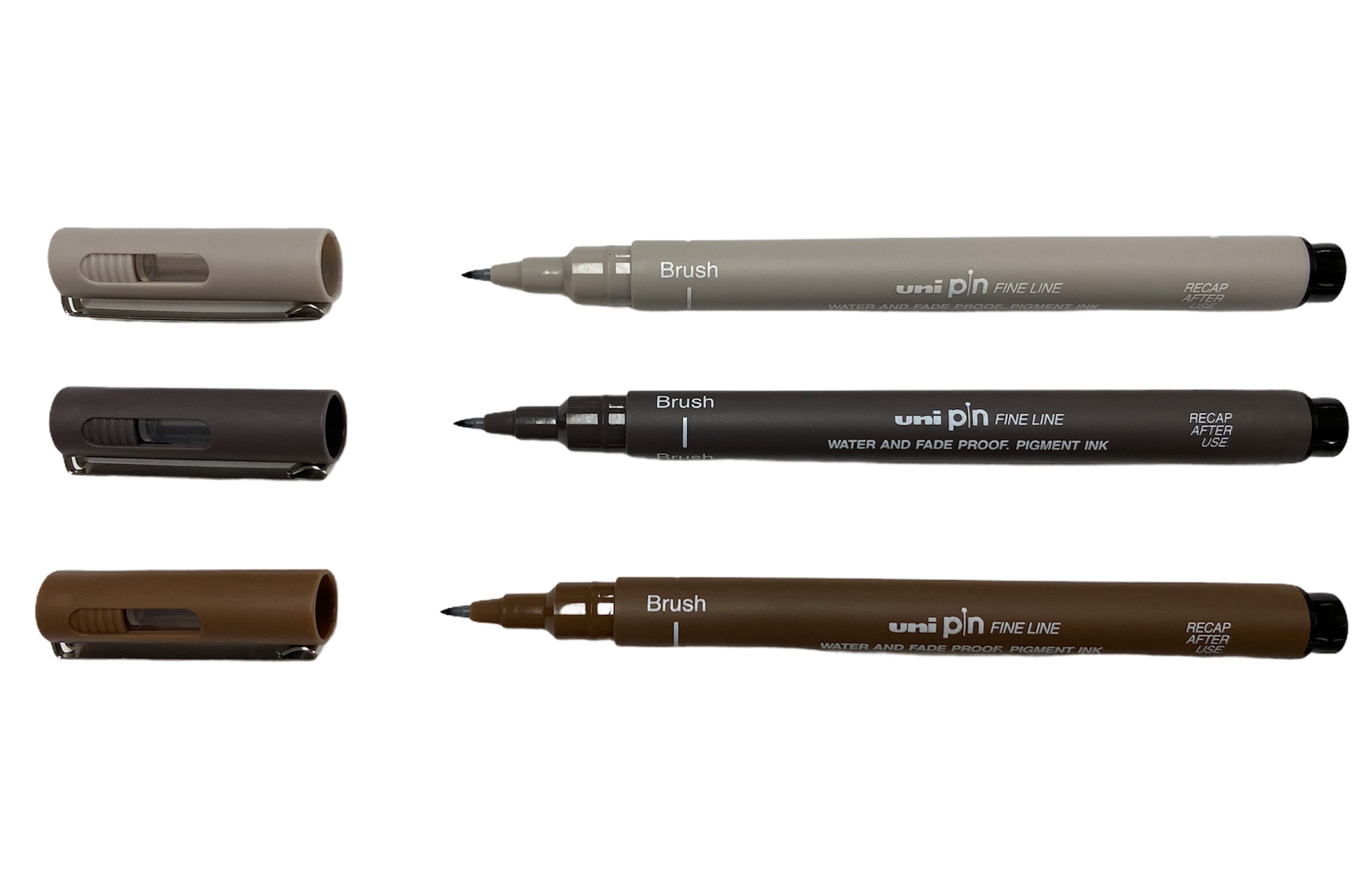 Uni Pin Fineliner Brush - keuze uit 3 kleuren - Afbeelding 2