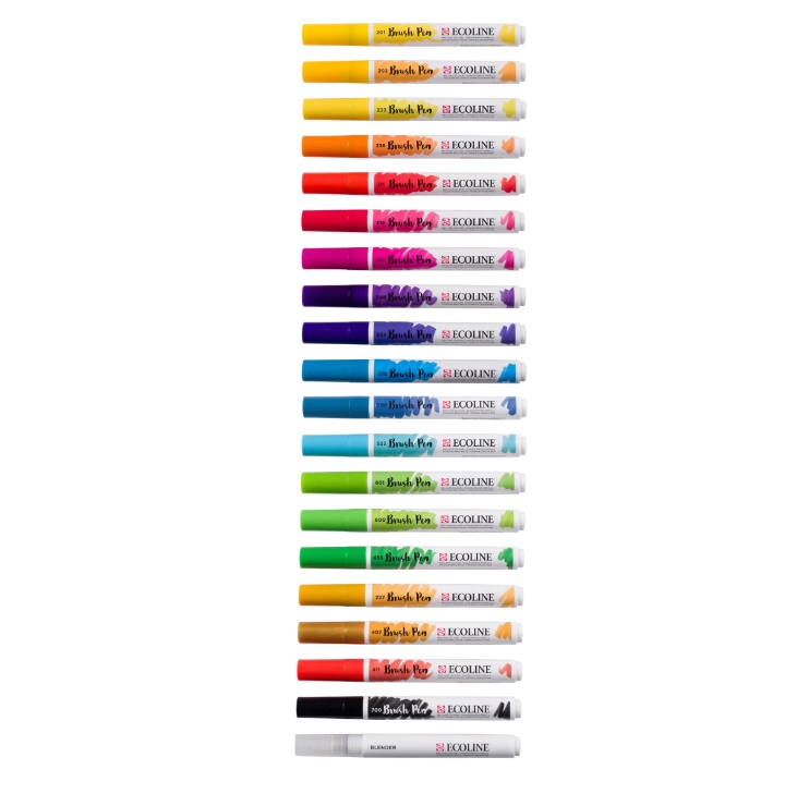 Ecoline Brush Pen set Landschappen | 20 kleuren - Afbeelding 2