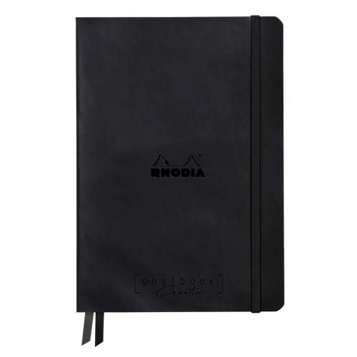 Rhodiarama Harde Kaft Goalbook Creation Bulletjournal A5 73 Genummerde Met Puntjes Zwarte Pagina's 120gr.