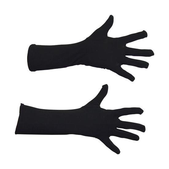 Handschoenen zwart luxe (40cm, mt S) acc5