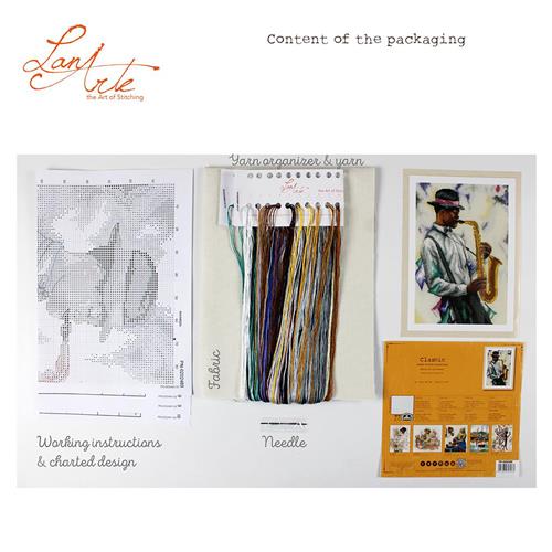 Lanarte PN-0202489 Borduurpakket met telpatroon Swingen op de muziek - Afbeelding 2