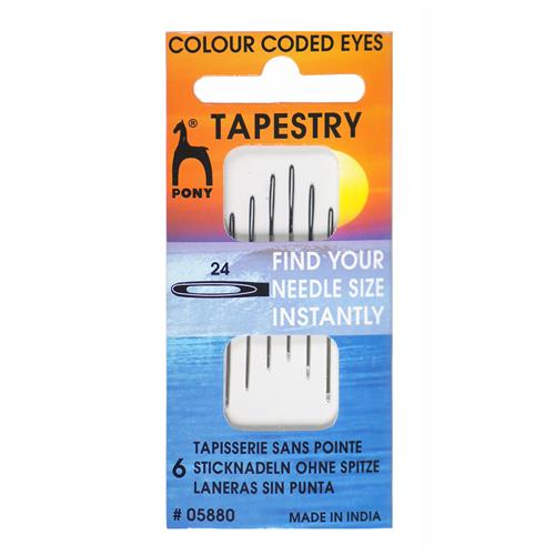 Pony 05880 Tapestry colour borduurnaalden met ronde punt 24