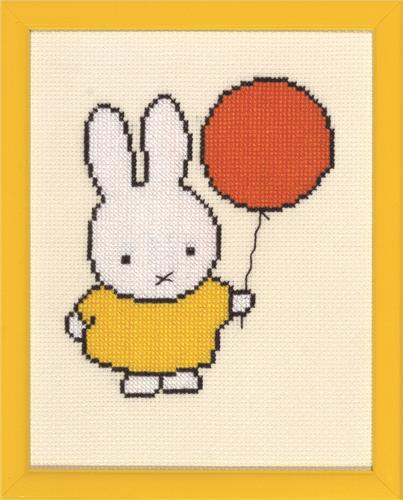 Pako 211.602 Borduurpakket telpatroon aïda Nijntje met ballon 13x17cm