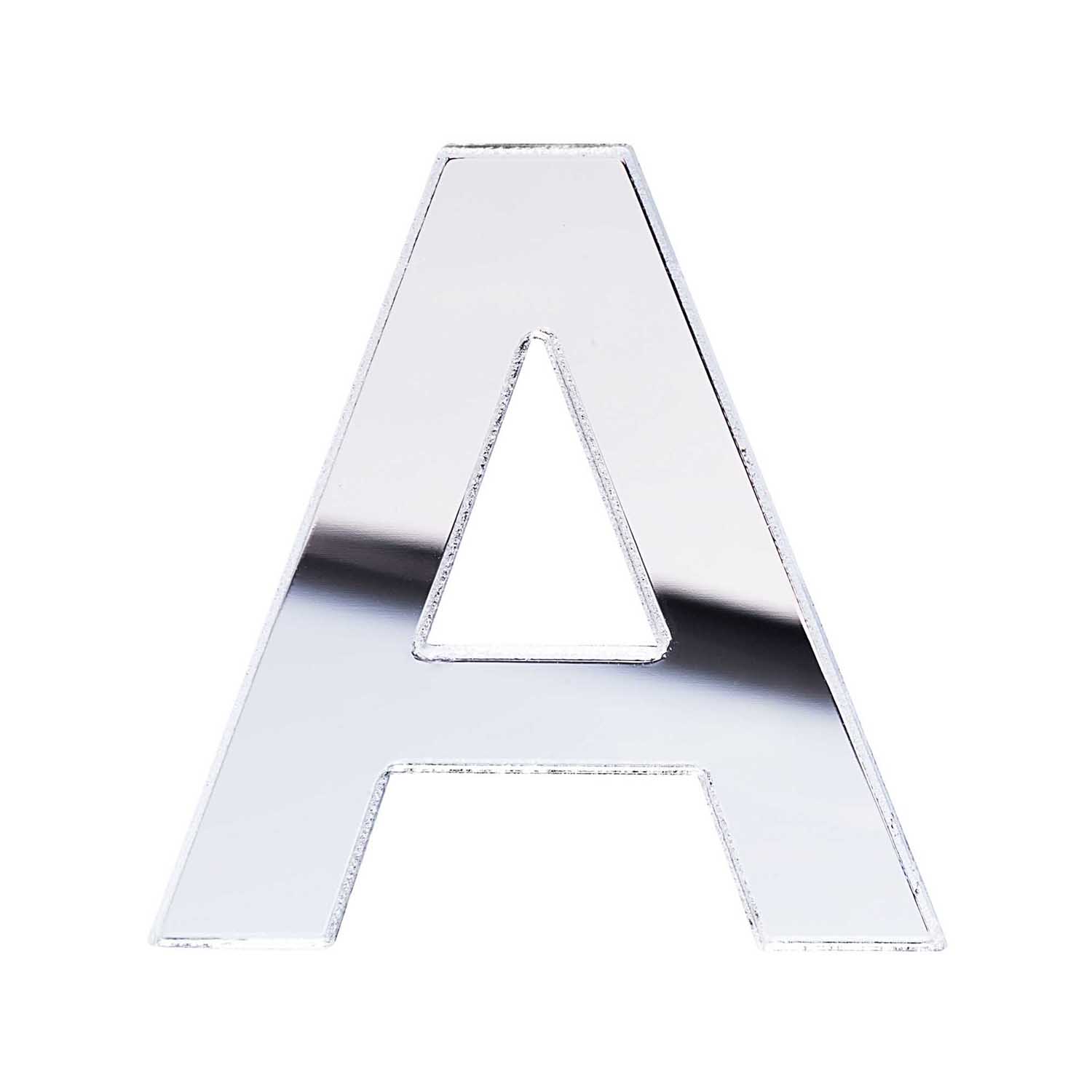 Spiegel hoofdletters en kleine letters - keuze uit 52 letters + het "&" teken.