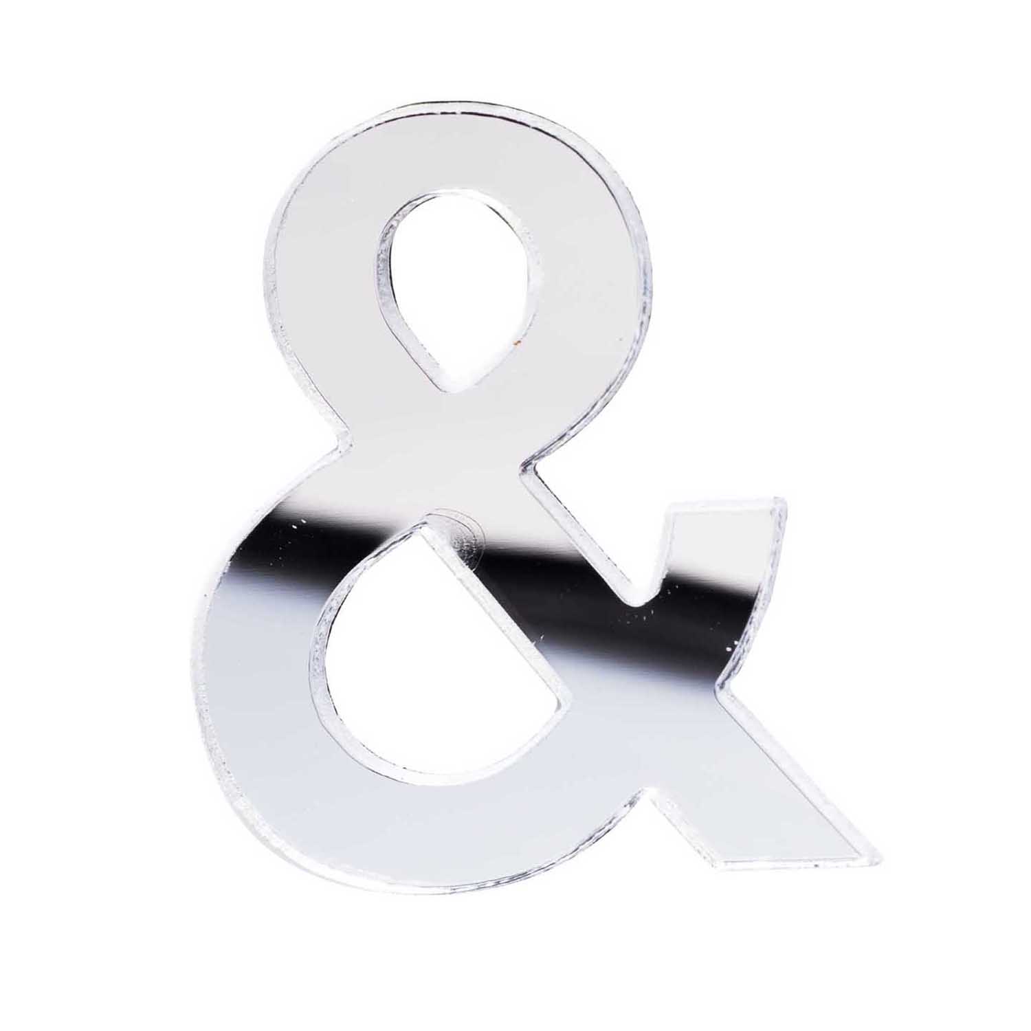 Spiegel hoofdletters en kleine letters - keuze uit 52 letters + het "&" teken. - Afbeelding 2