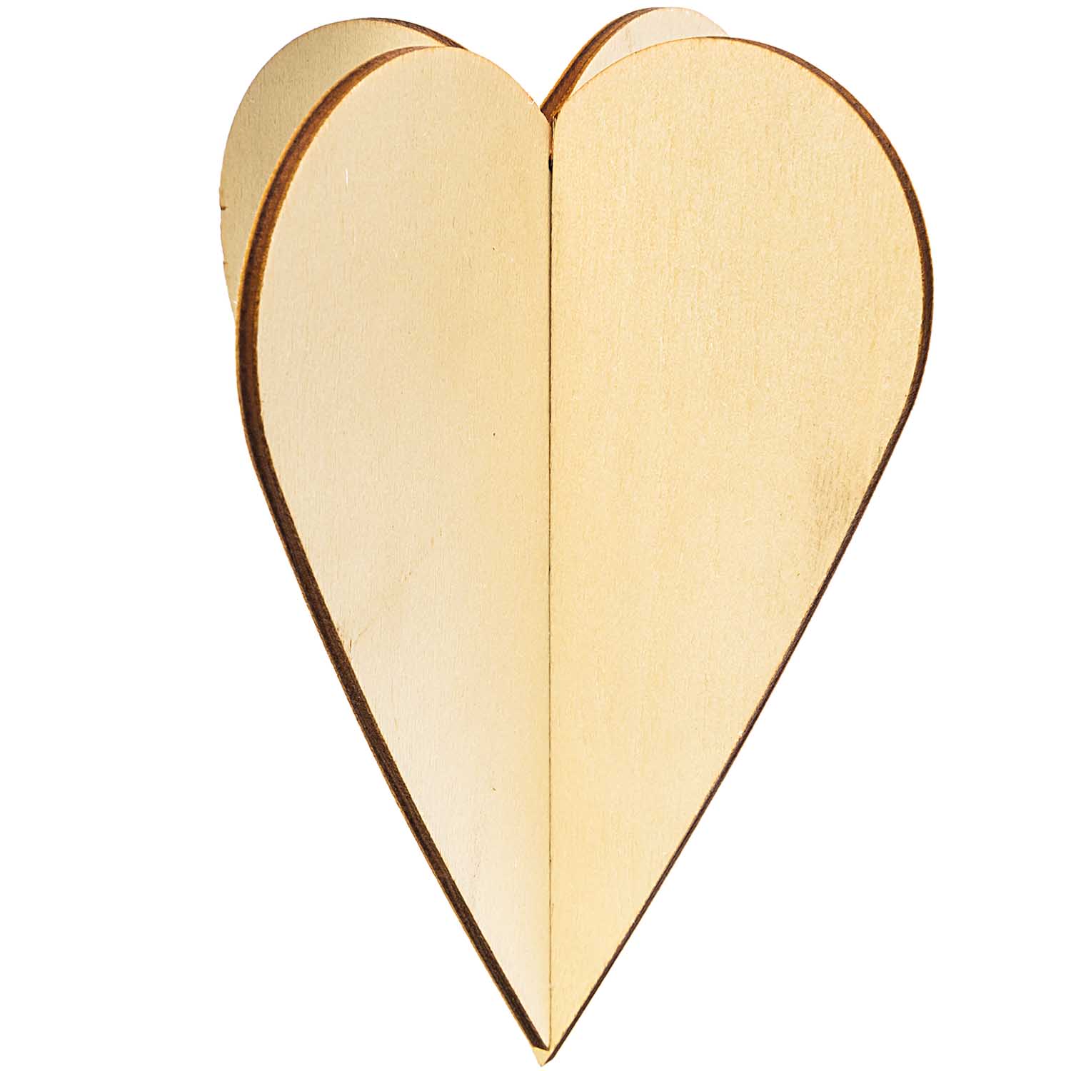 3D Houten Harten Lang - Afbeelding 2