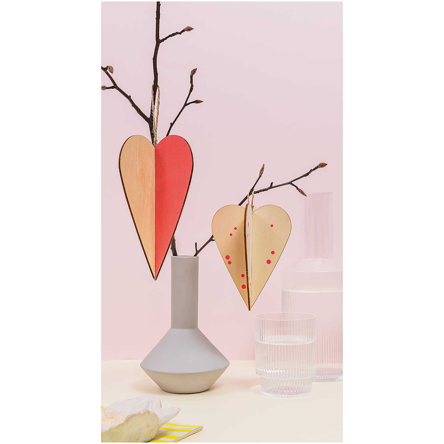 3D Houten Harten Lang