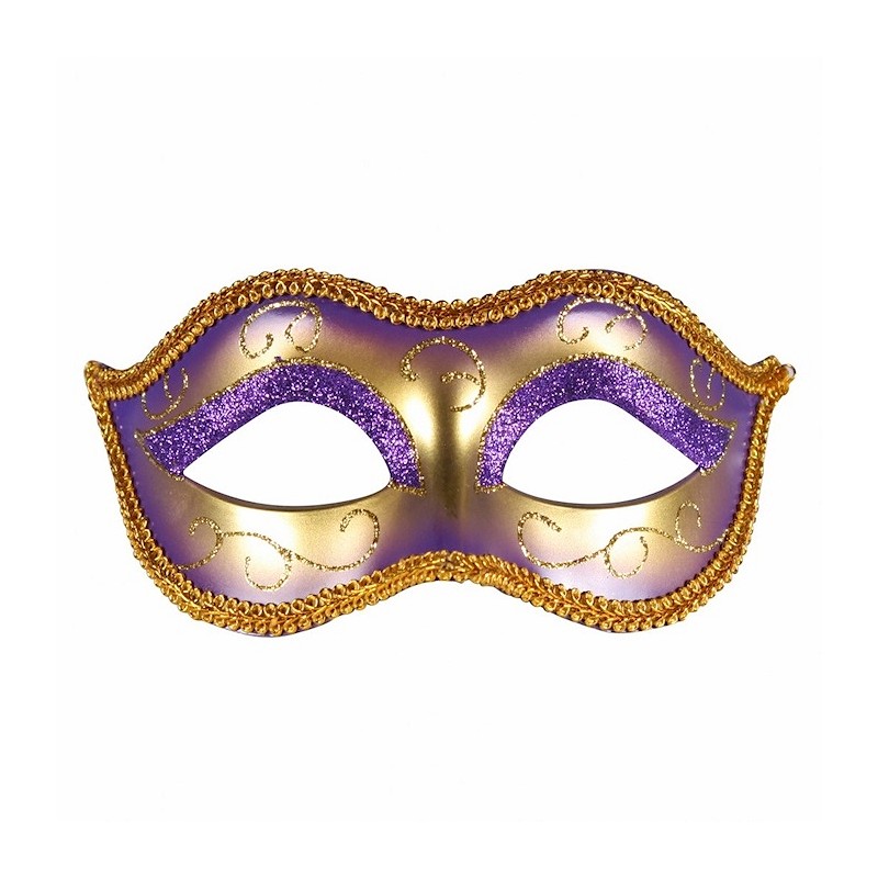 Oogmasker "Venice", Paars-Goud,
