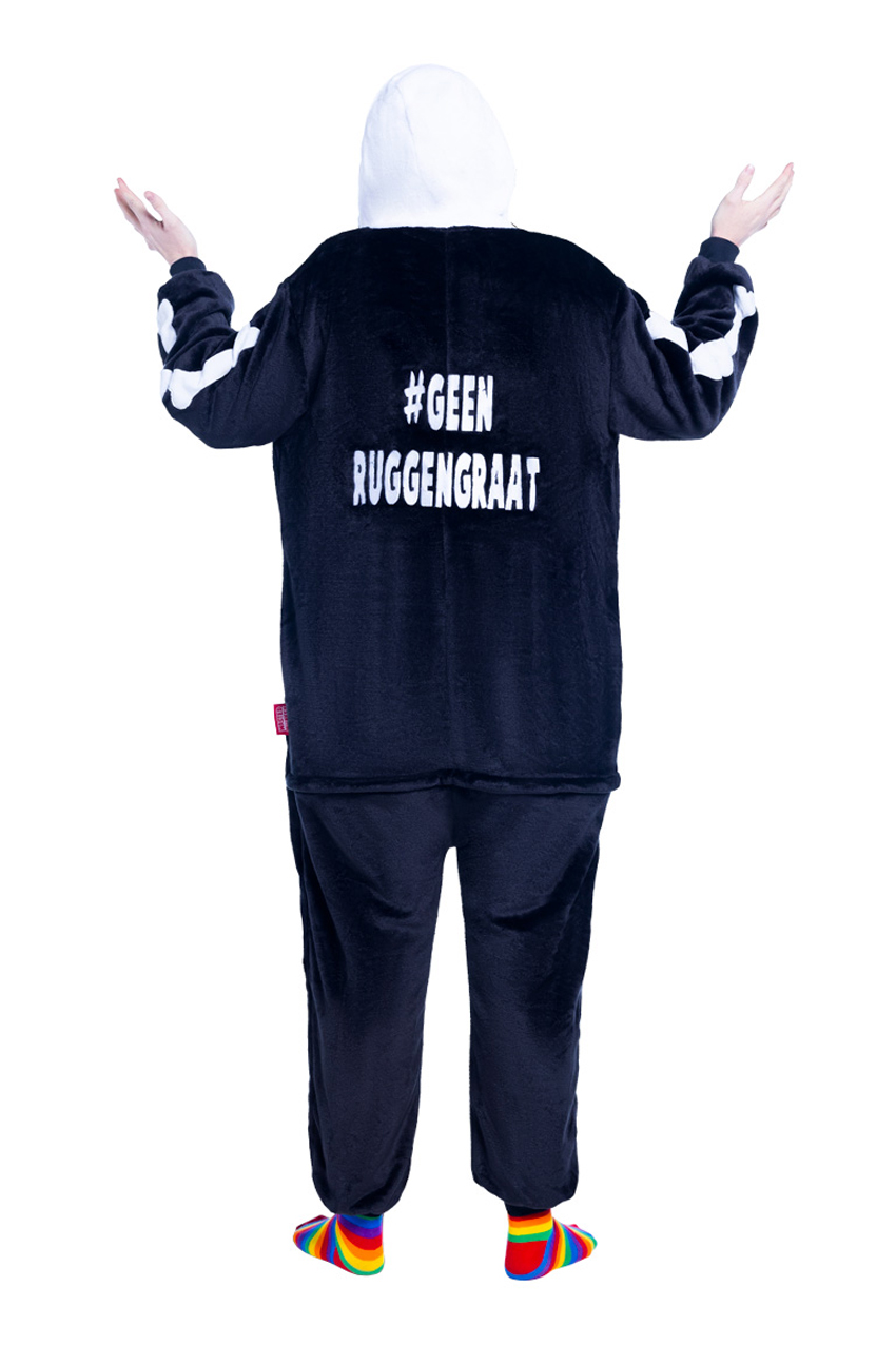 Onesie Skelet Kostuum  "Geen Ruggengraat" - Afbeelding 1