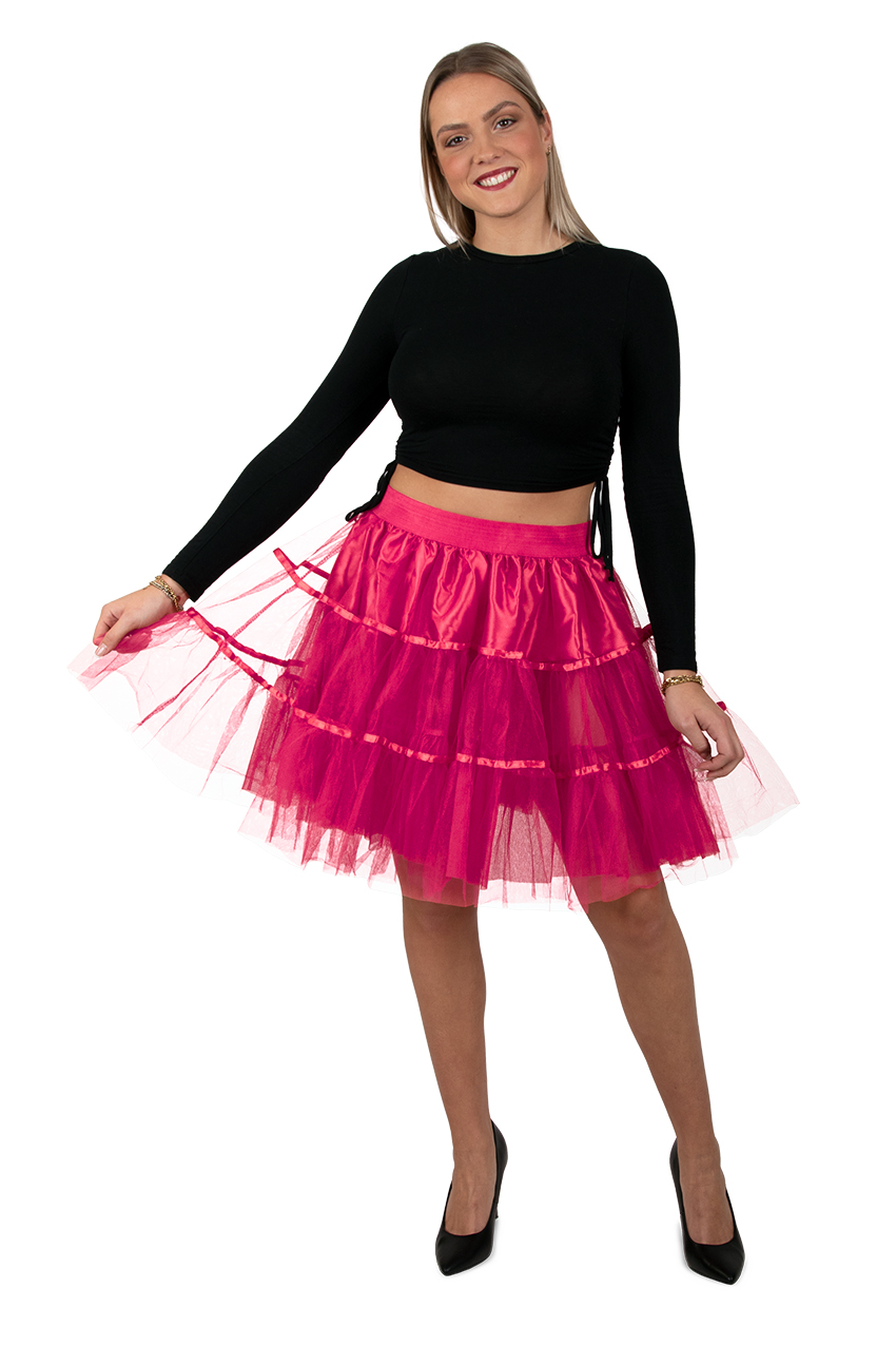 Petticoat tutu neon roze één maat