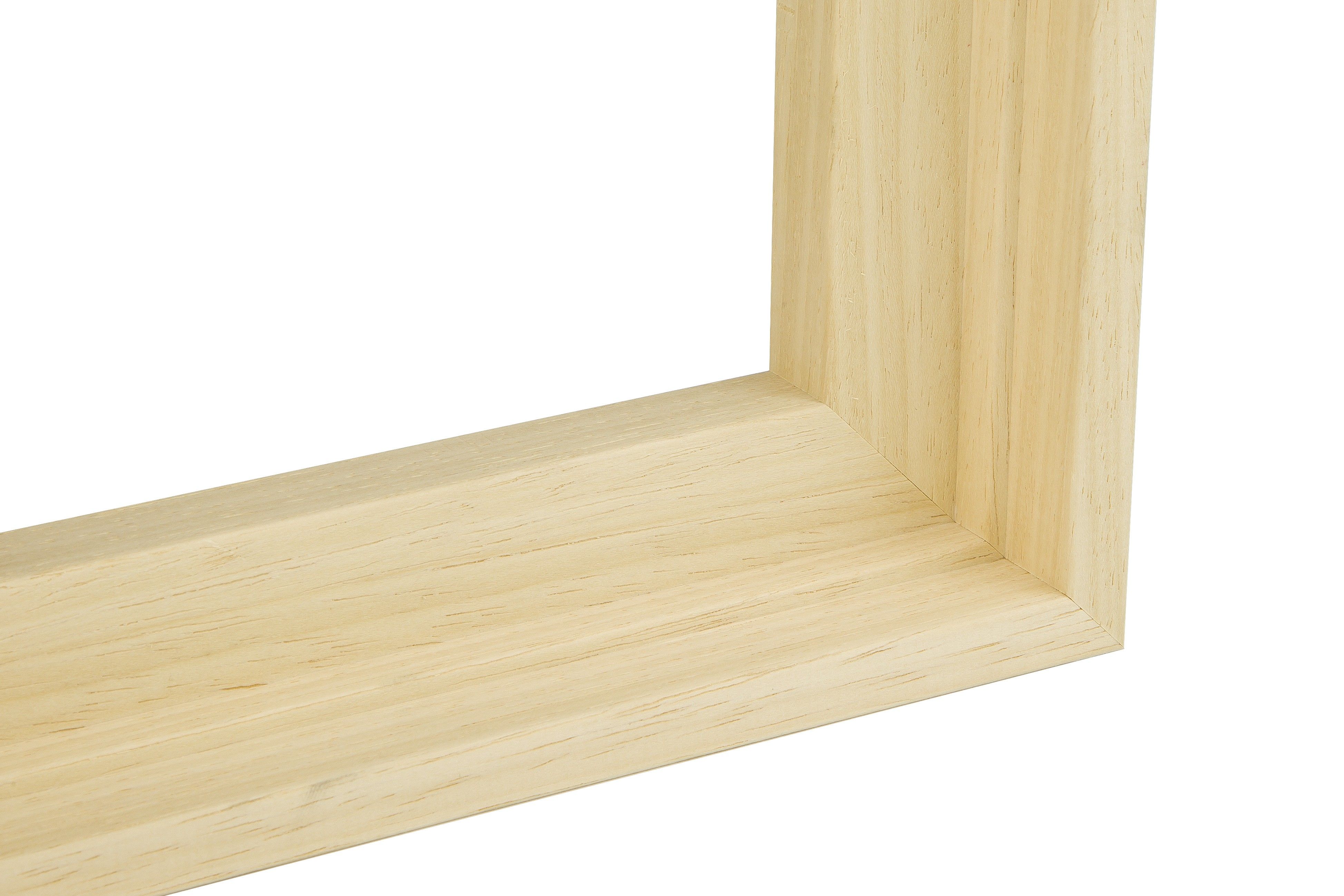 Houten Baklijst Blank Ongelakt M400 - keuze uit 18 maten - Afbeelding 2