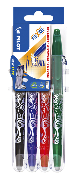 Rollerpen Pilot Frixion Set2Go BL-FR7 0.35mm set à 4 stuks basis ass