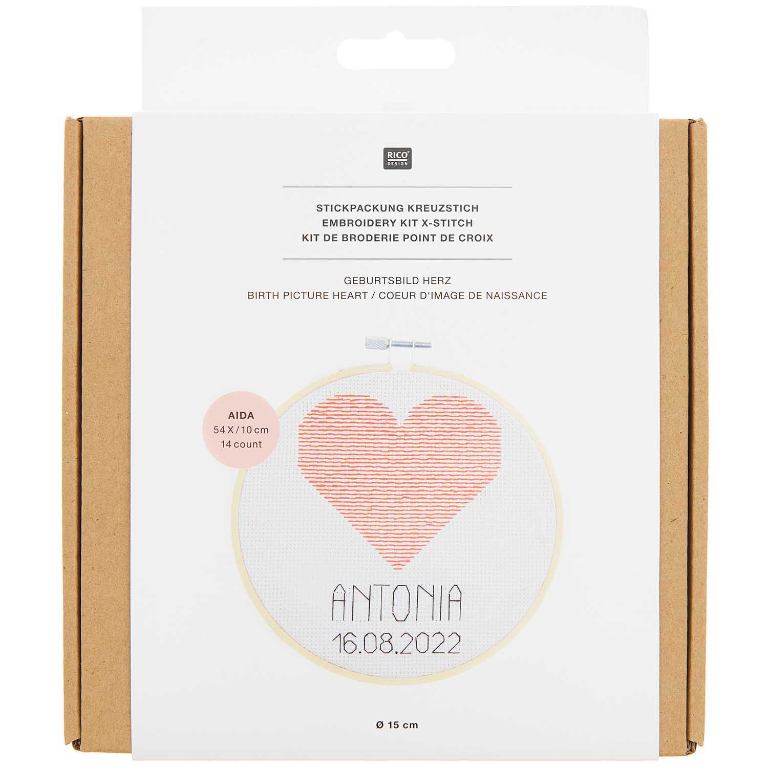 BORDUURPAKKET  BIRTH PICTURE HEART - Afbeelding 2