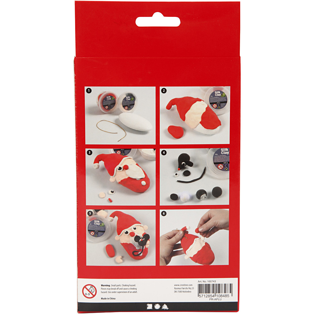 silkclay Kerstman, 1set deco12 - Afbeelding 2