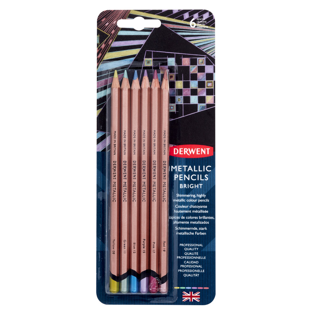 Derwent Metallic Potlodenset Bright 6st.