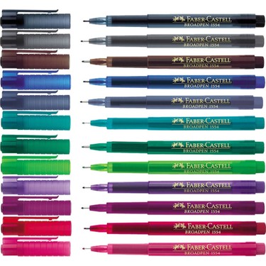 Fineliner Faber Castell Broadpen 1554 0.8mm - keuze uit diverse kleuren
