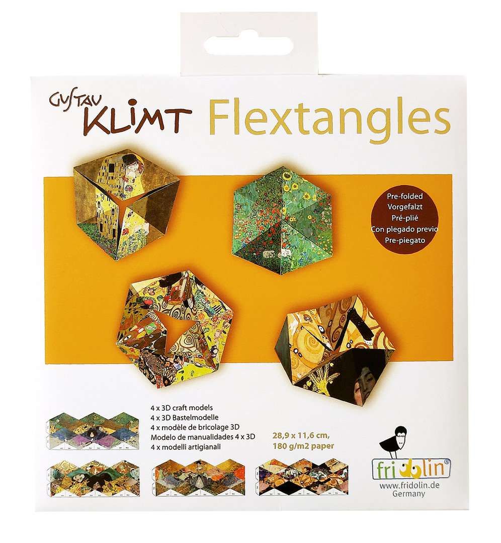 Fridolin Flextangles 4x Papieren 3D Vouwmmodellen Gustav Klimt