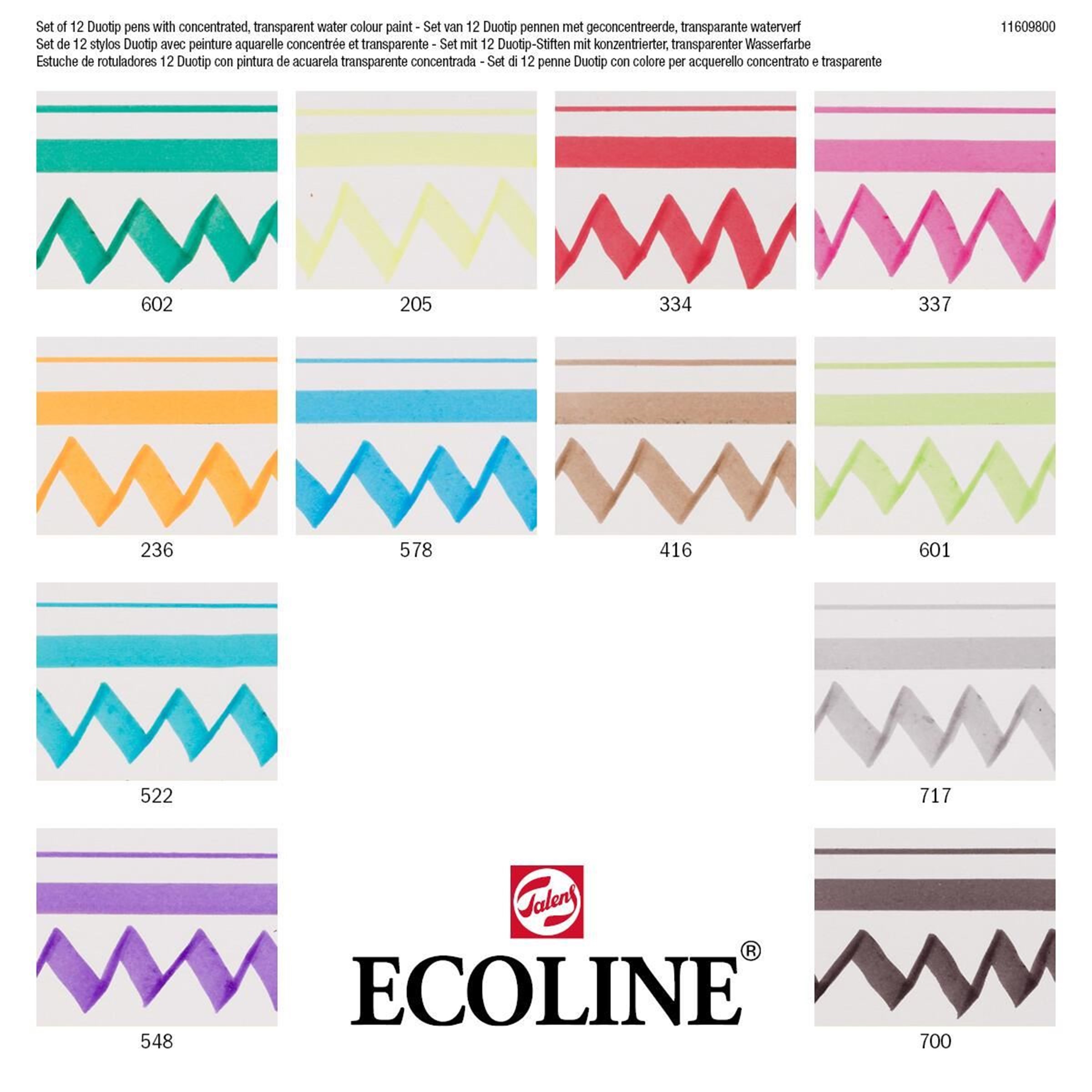Duotip Ecoline markers basisset | 12 kleuren - Afbeelding 1