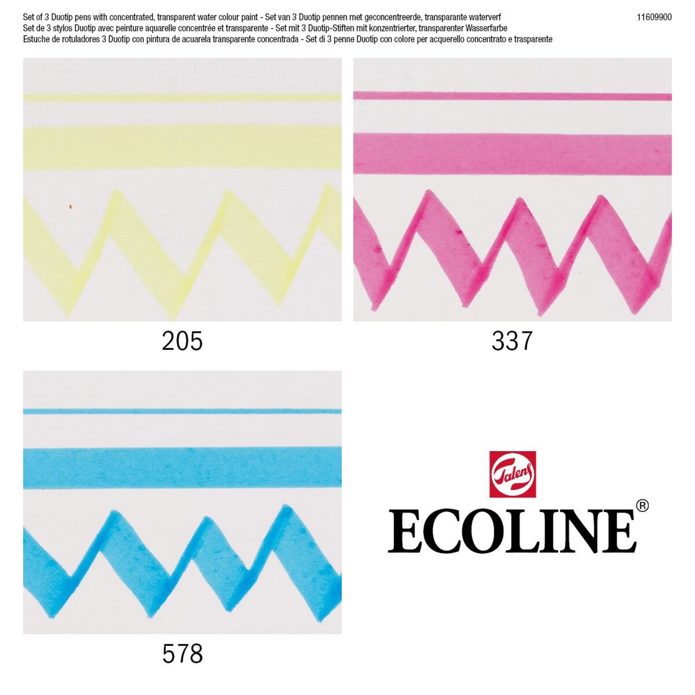 Duotip Ecoline markers primaire set | 3 kleuren - Afbeelding 2