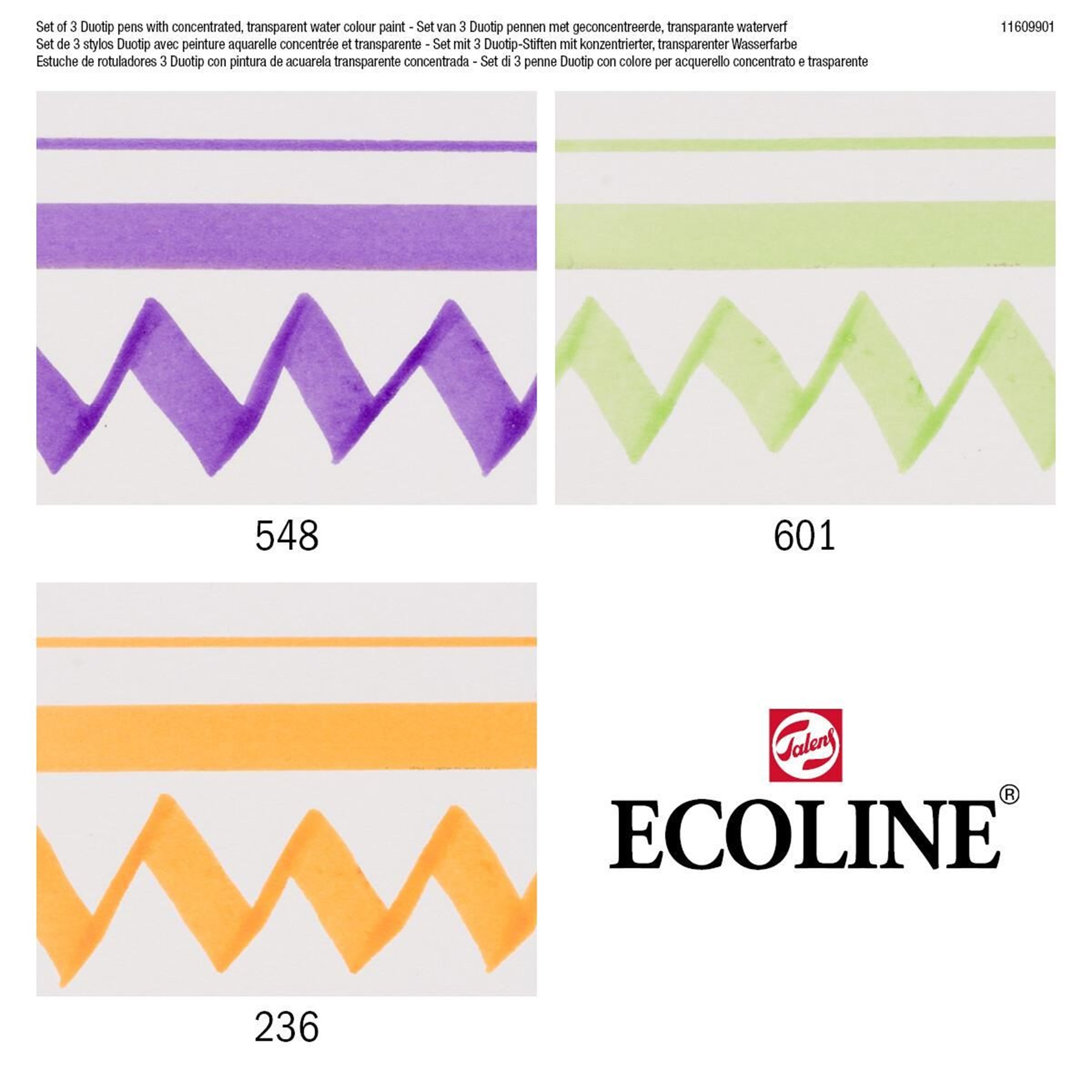 Duotip Ecoline markers secundaire set | 3 kleuren - Afbeelding 1