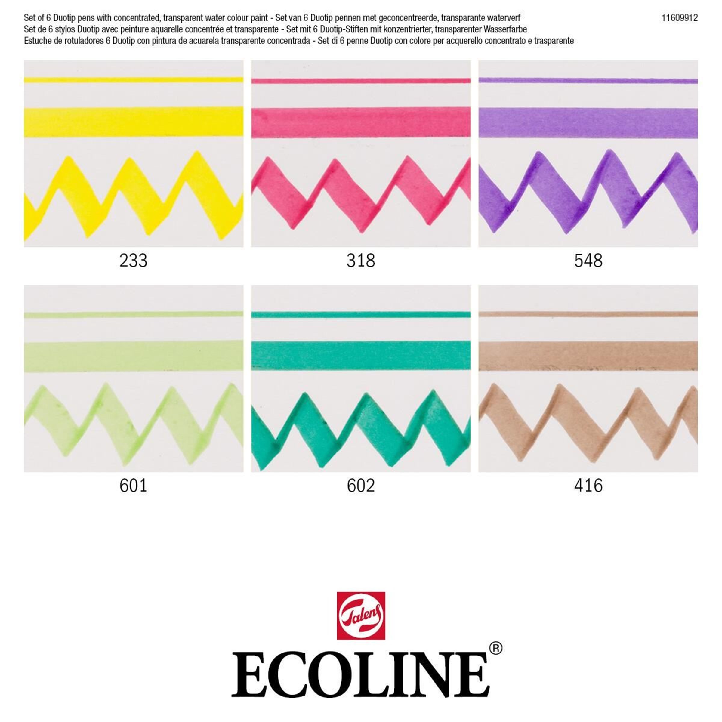 Duotip Ecoline markers botanische set | 6 kleuren - Afbeelding 2