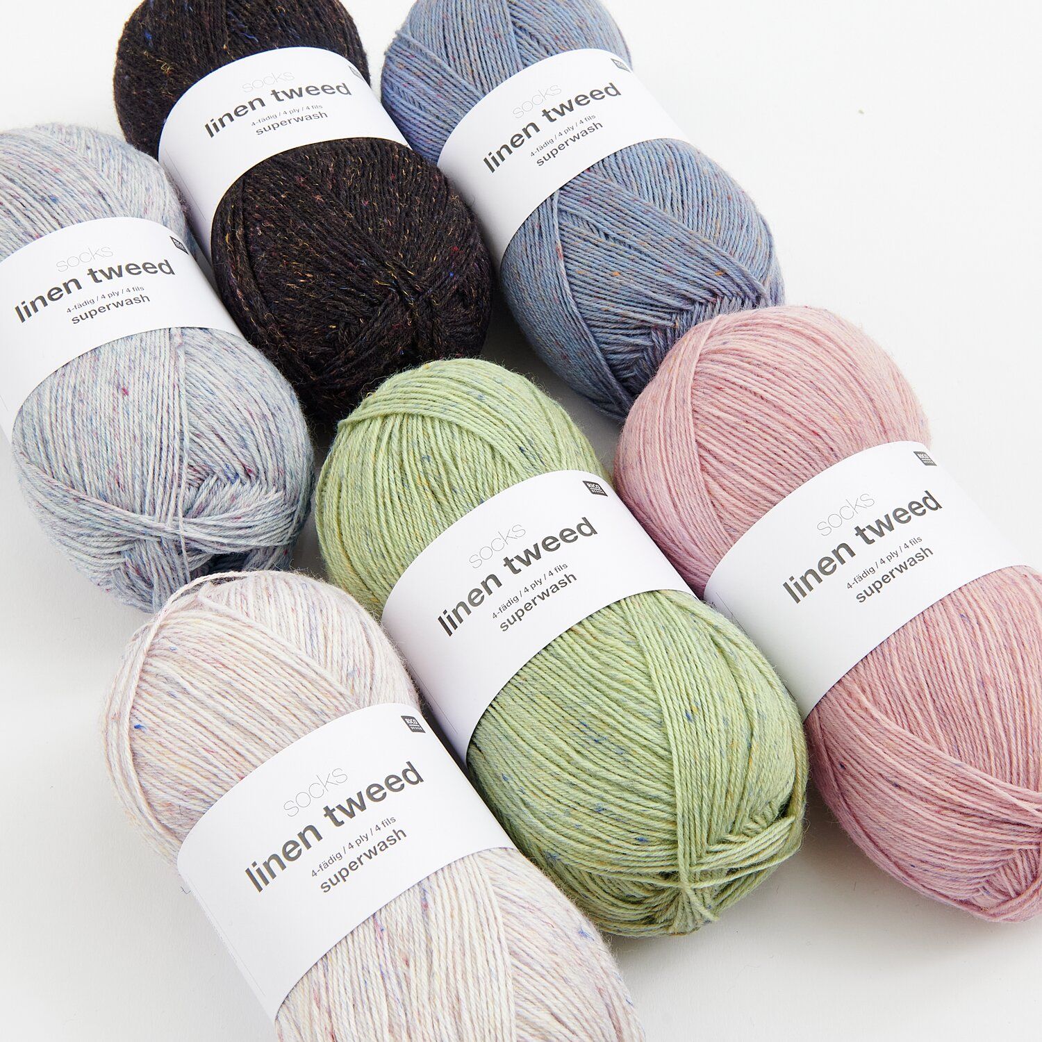 Rico Sock Linen Tweed - Keuze uit diverse kleuren