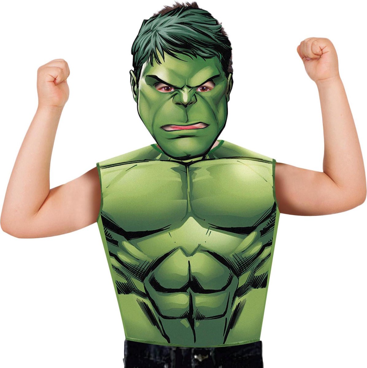 Marvel Hulk Shirt & Kartonnen Masker 3-6 Jaar