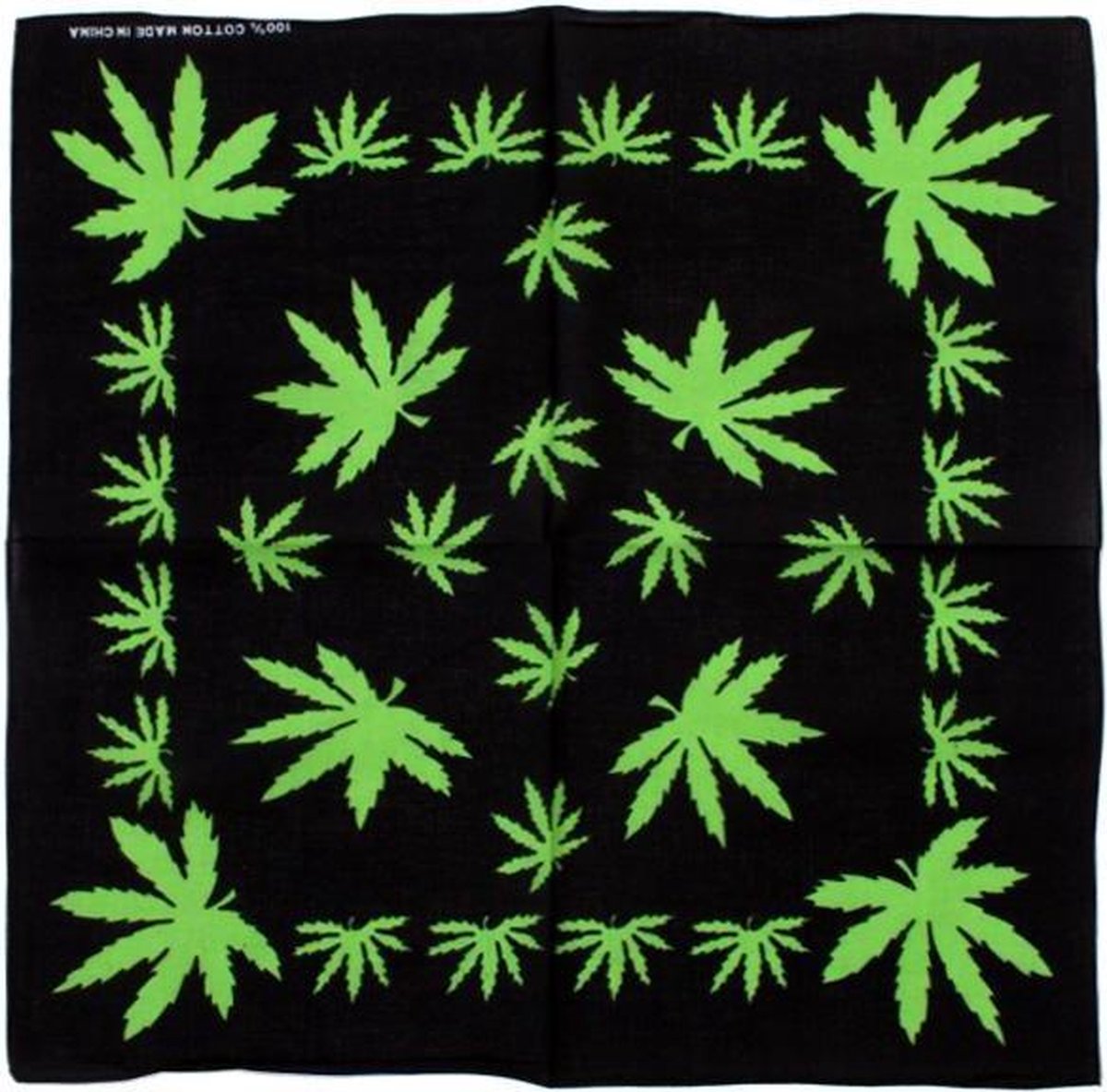 Wietblad zakdoek/bandana 56x56 cm