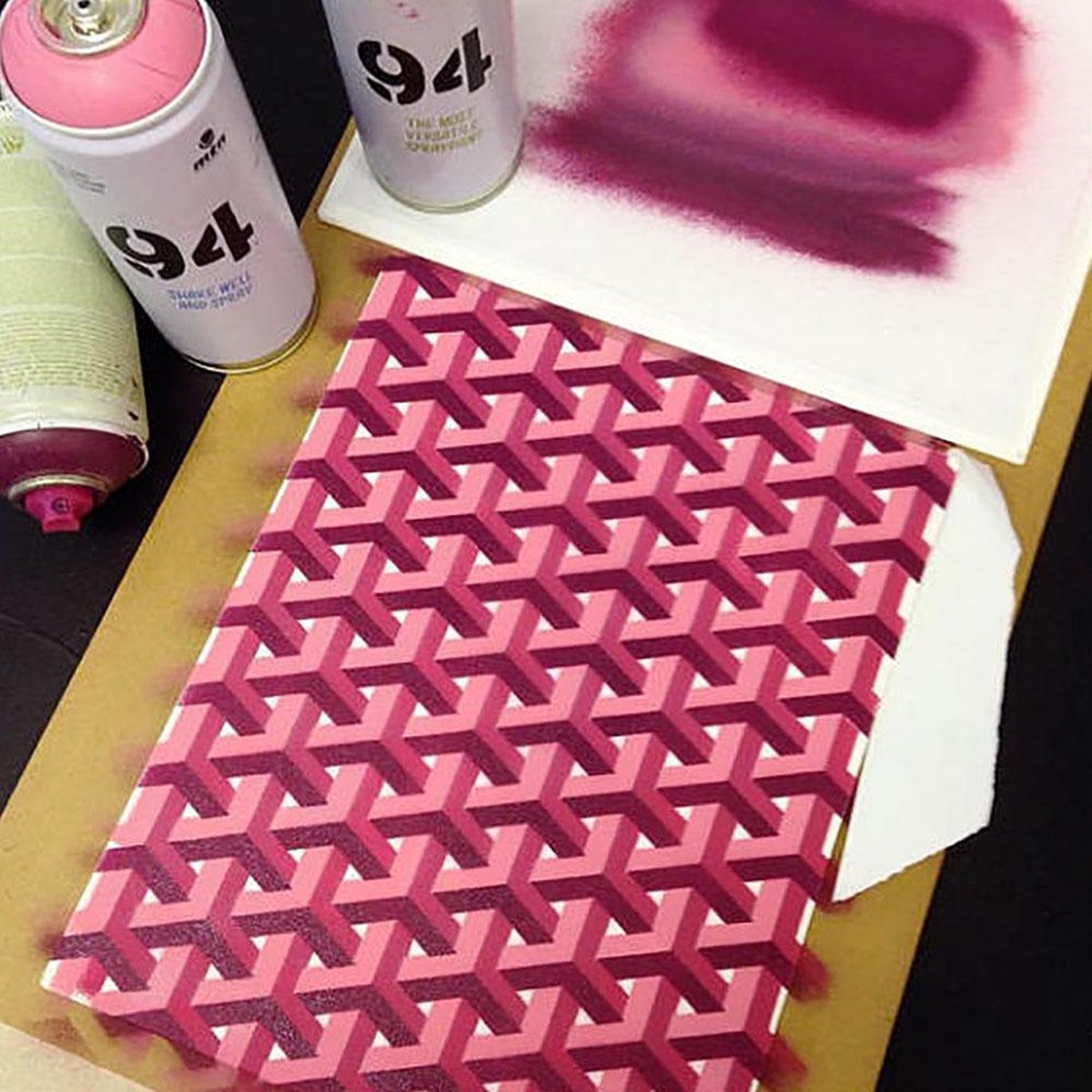 A3 3D Stencil Sjabloon Patroon Visnet - Afbeelding 3