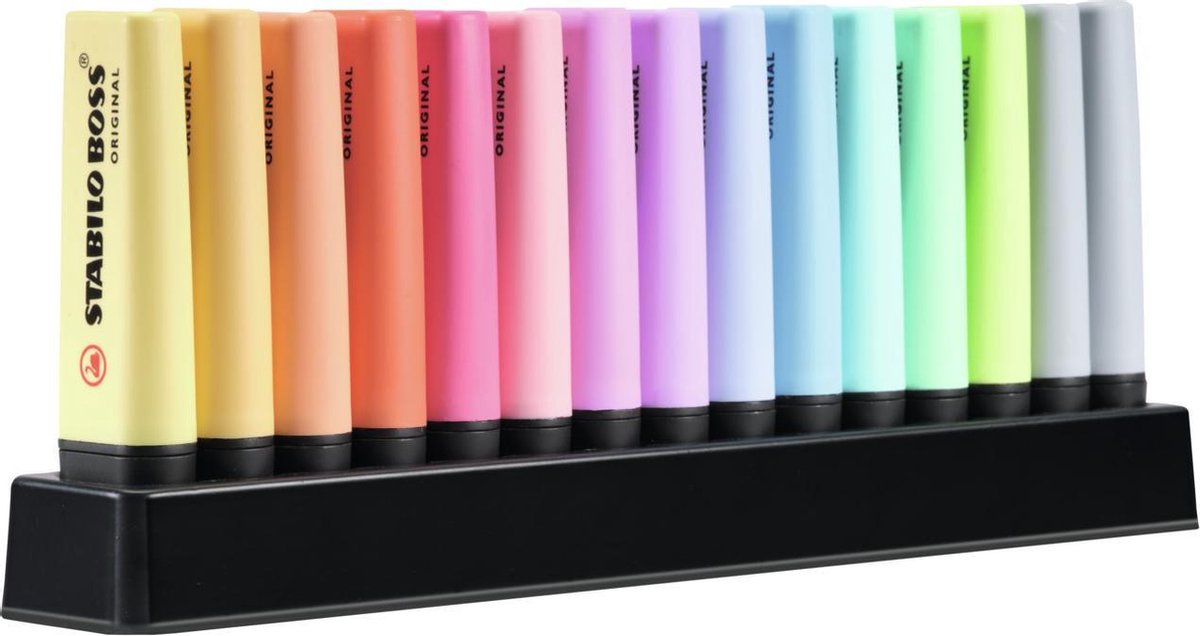 STABILO BOSS ORIGINAL Pastel Markeerstiften desk set met pastel kleuren - Afbeelding 1