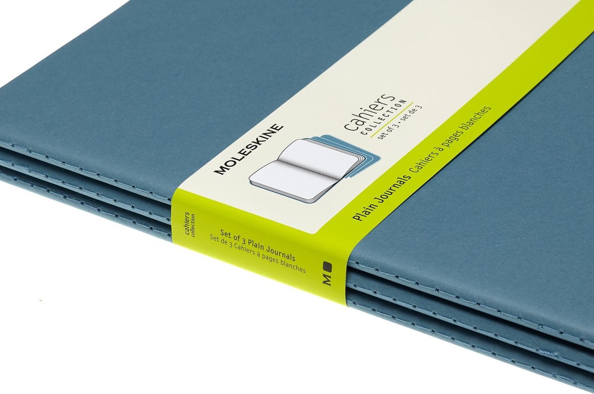 Moleskine Cahier Journals XL Plain Brisk Blue 19x25cm 3st.  - Afbeelding 3